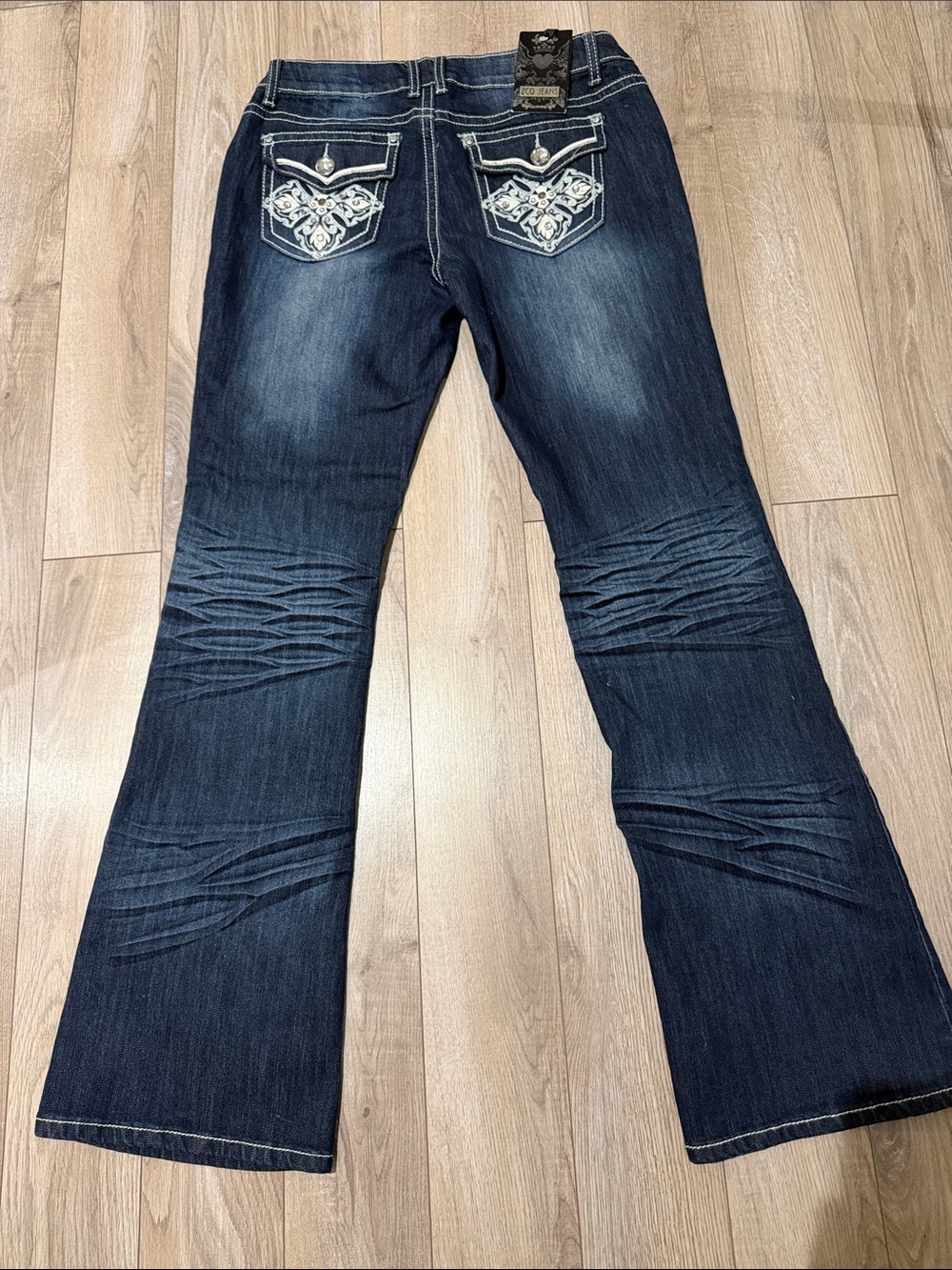 ZCO Jeans Size 13 Dark Wash Rhinestone. NWT
